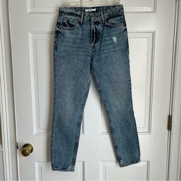 NWT Revolve Grlfrnd  Jeans in Karolina High Rise Button Fly Distressed Size 25 - Picture 4 of 8